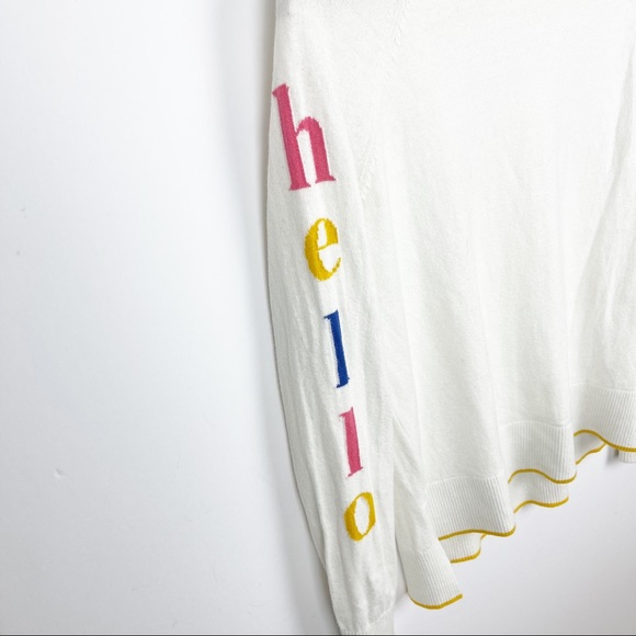 Boden Penny Sweater Hello Bye Bye Wool Blend - Picture 4 of 8